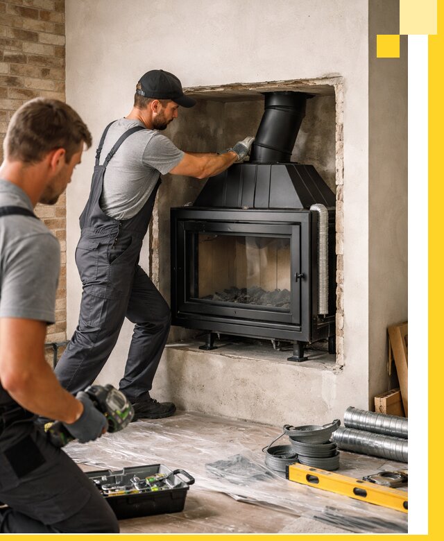 Установка каминных топок в Крымске: монтаж, подключение