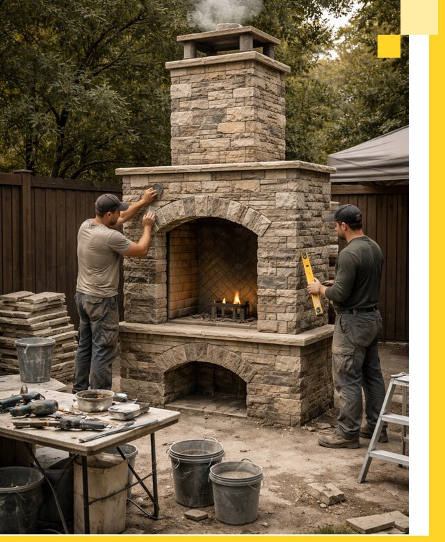 Проектирование и установка уличных каминов в Крымске