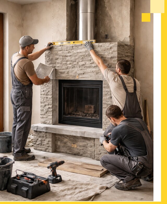 Профессиональный монтаж каминов под ключ в Крымске для дома