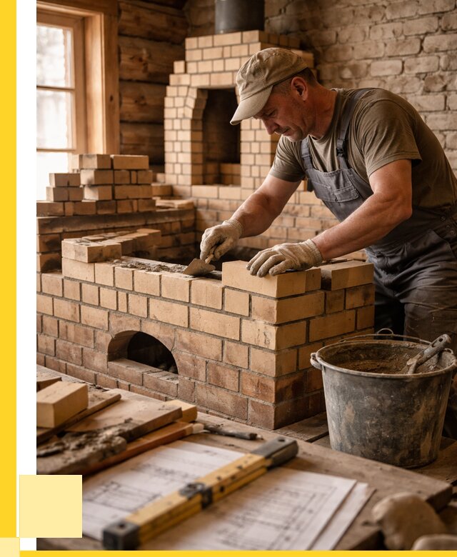 Кладка печей из кирпича в Крымске цены от 31089 р. - ЭриданКрм