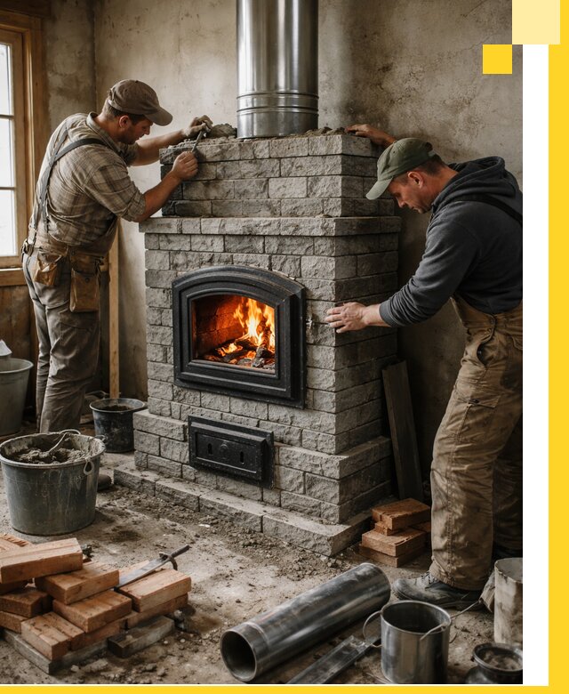 Производство, поставка и монтаж дровяных печей в Крымске