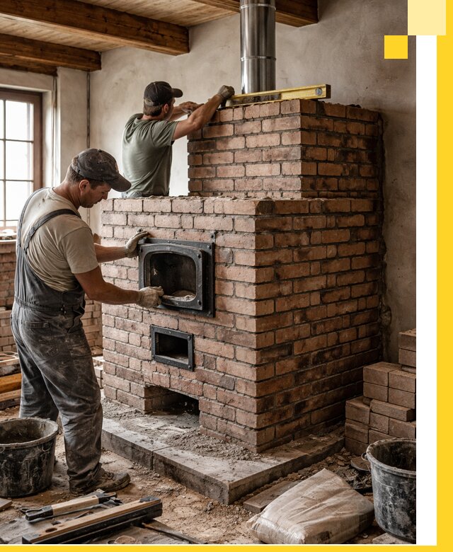 Печи для загородного дома под ключ в Крымске — монтаж и сервис