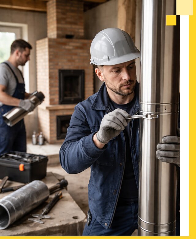 Профессиональный монтаж дымоходов для печей в Крымске