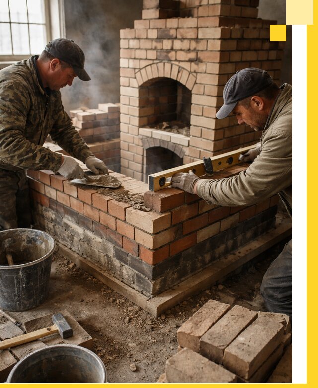 Изготовление и монтаж печей и каминов из кирпича в Крымске