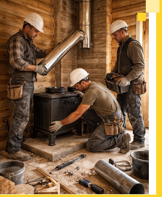 Профессиональный монтаж банных печей и дымоходов в Крымске