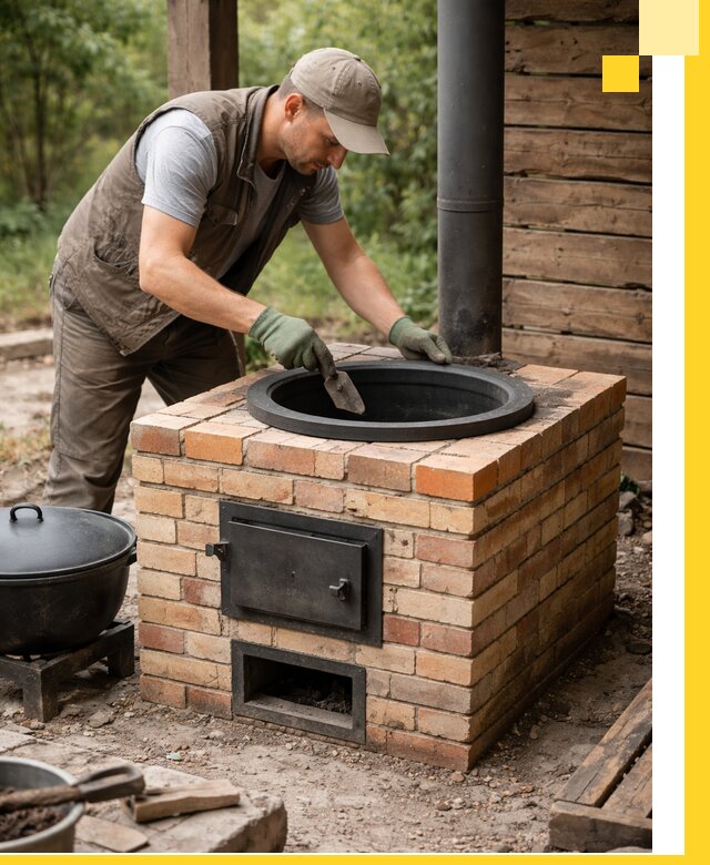 Изготовление и установка печей для казана в Крымске под ключ