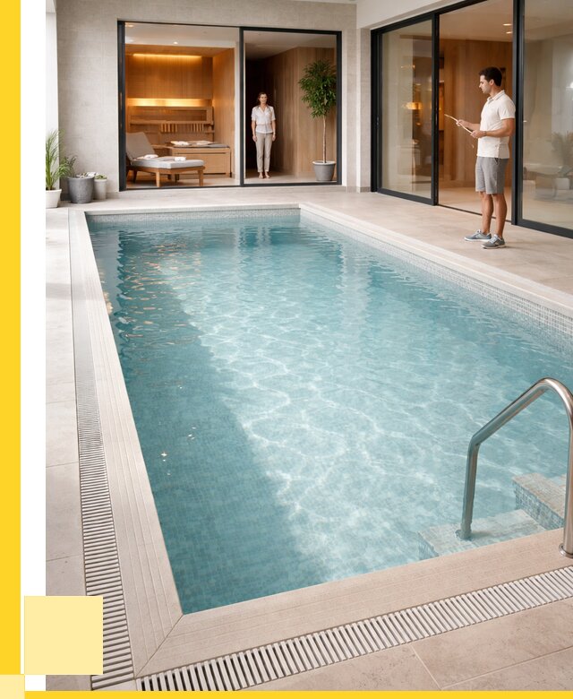 Отделка бассейна пленкой ПВХ в Крымске от 3627 р. - ЭриданКрм