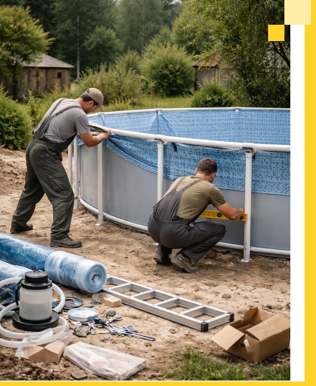 Установка и монтаж каркасных бассейнов в Крымске под ключ