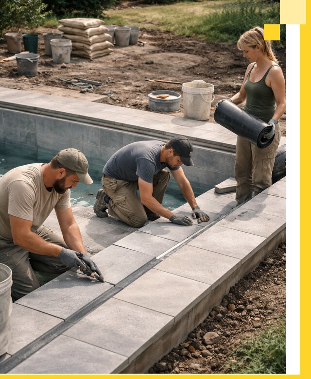 Строительство и монтаж уличных бассейнов под ключ в Крымске