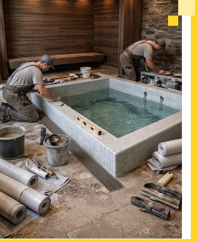 Установка и строительство бассейнов для сауны в Крымске