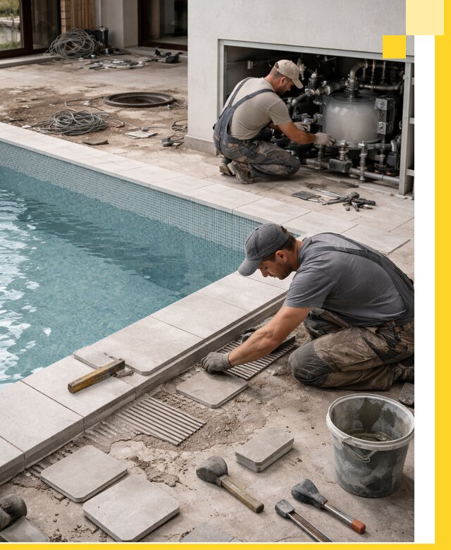 Строительство и монтаж бассейнов в коттедже в Крымске