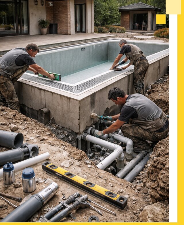 Строительство переливных бассейнов в Крымске под ключ