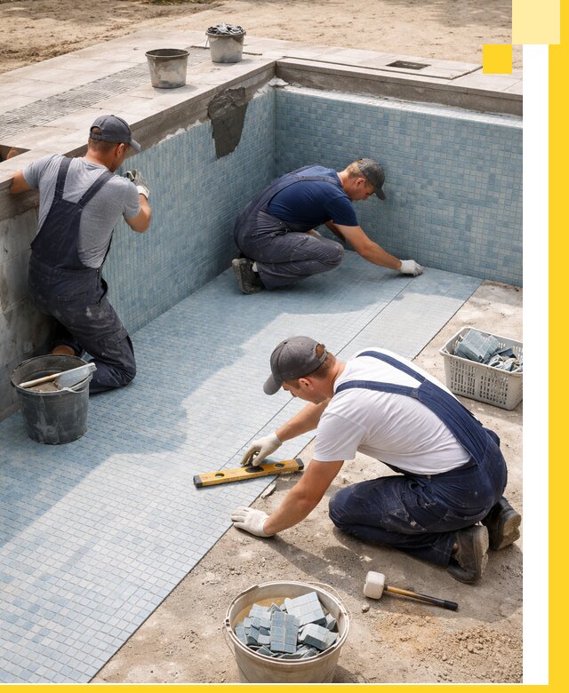 Укладка и установка плитки для бассейнов под ключ в Крымске