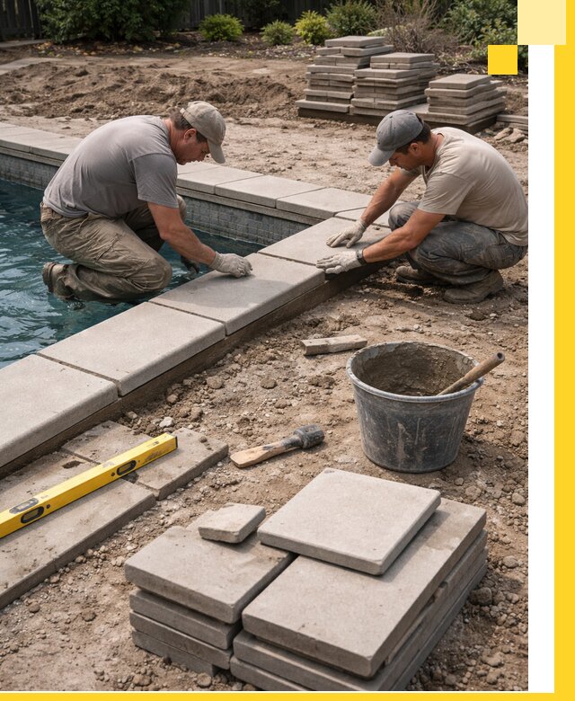 Установка и изготовление копингового камня для бассейнов в Крымске