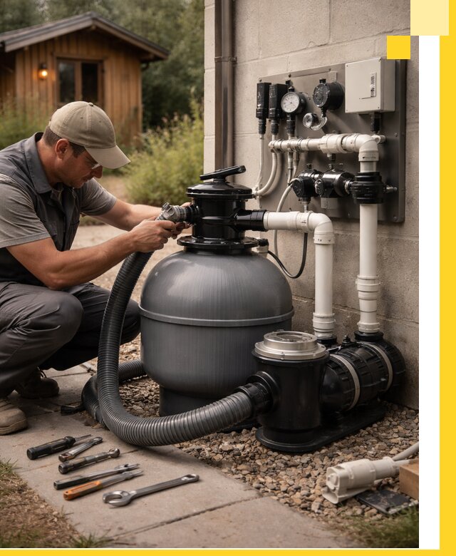 Продажа и монтаж фильтров и насосов для бассейнов в Крымске