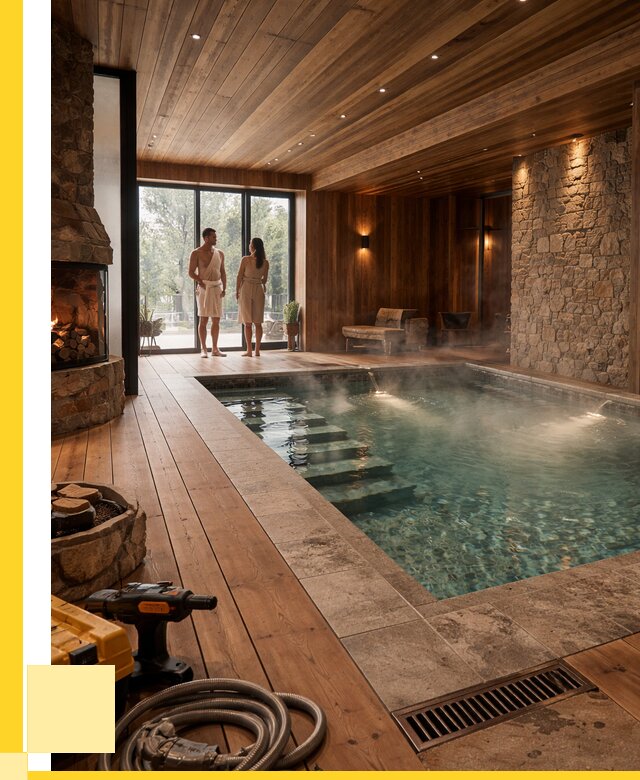 Проекты бань с бассейном под ключ в Крымске от 77723 р., ЭриданКрм