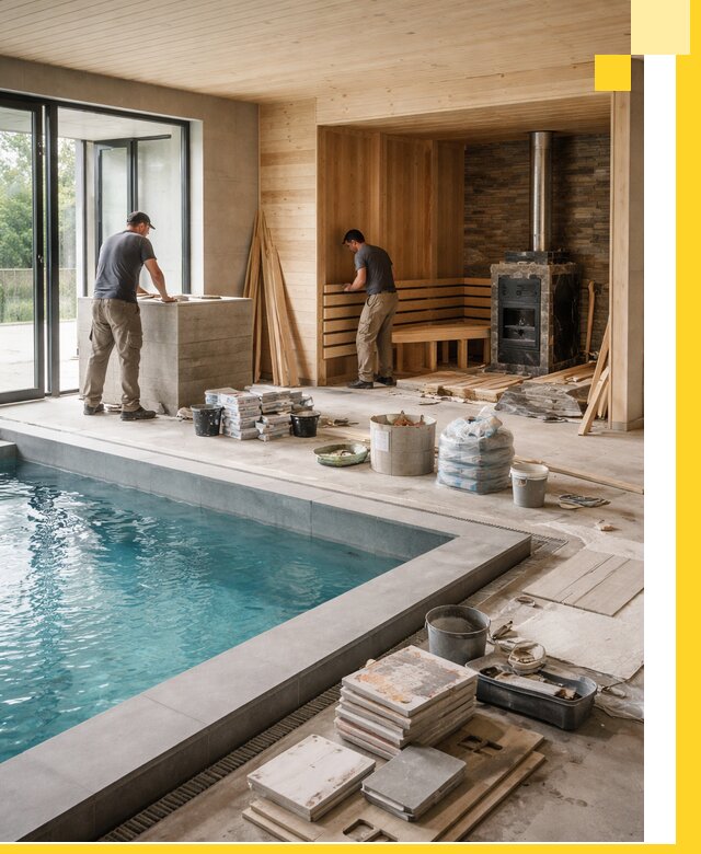 Проектирование и строительство бань с бассейном в Крымске