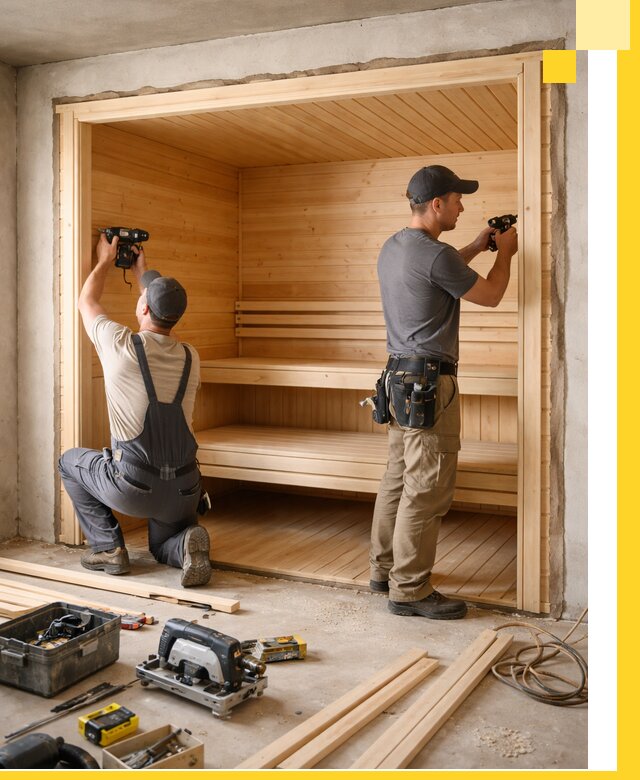 Монтаж саун под ключ в Крымске — проектирование и установка