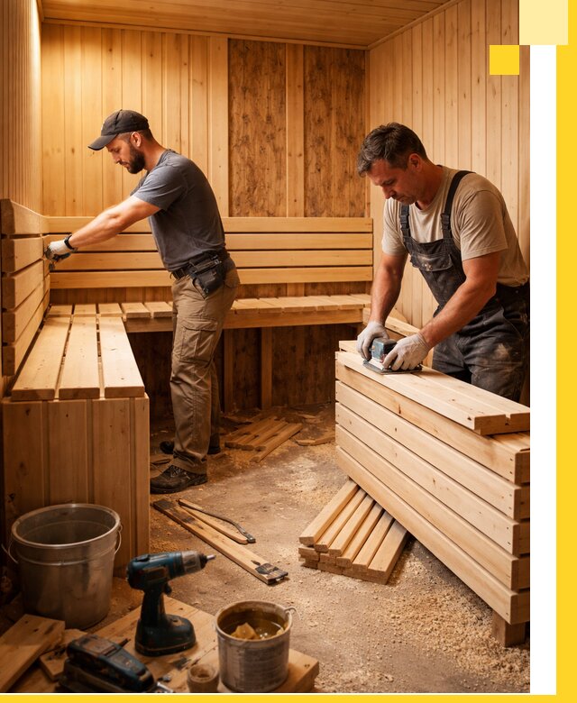 Профессиональный комплексный ремонт саун под ключ в Крымске