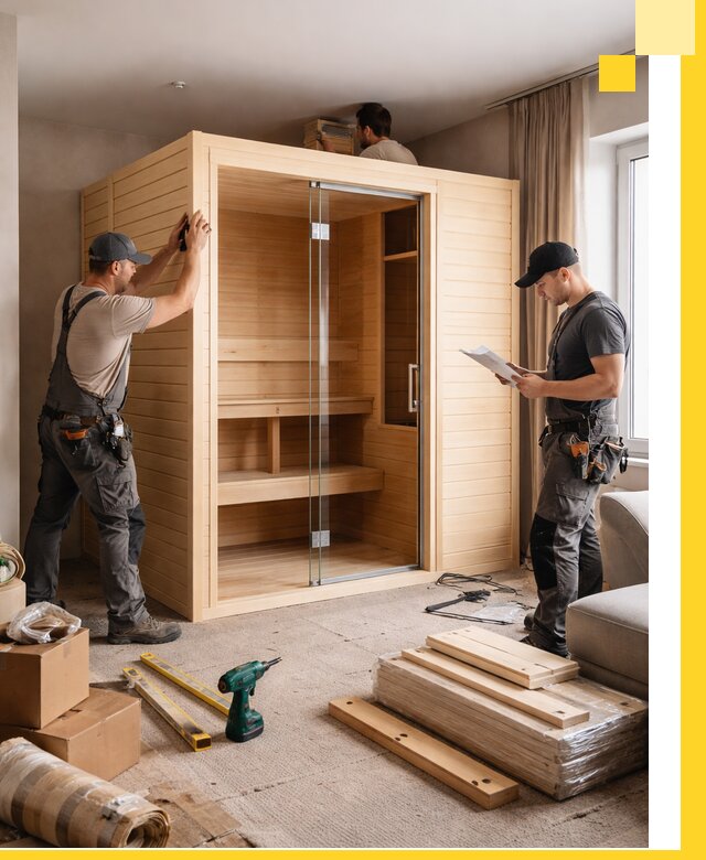 Установка и благоустройство саун в квартире в Крымске