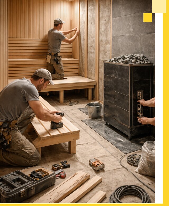 Дизайн и строительство интерьерных саун под ключ в Крымске