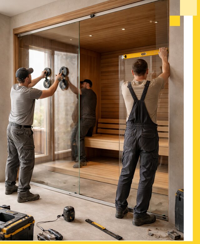 Производство и монтаж стеклянных саун под ключ в Крымске