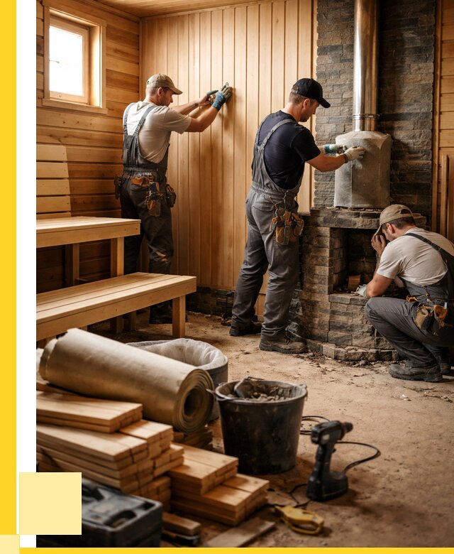 Ремонт бань под ключ в Крымске от 46634 р. | ЭриданКрм