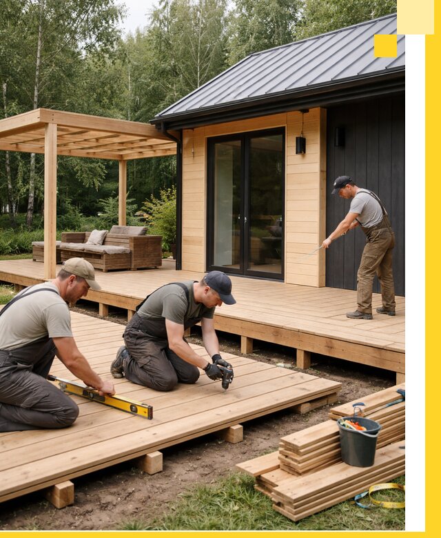 Строительство бань с террасой и бассейном под ключ в Крымске