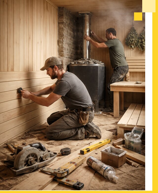 Полное строительство и оснащение парных под ключ в Крымске