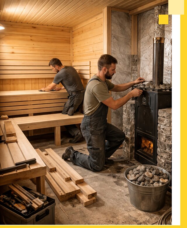 Дизайн и строительство интерьеров бань под ключ в Крымске