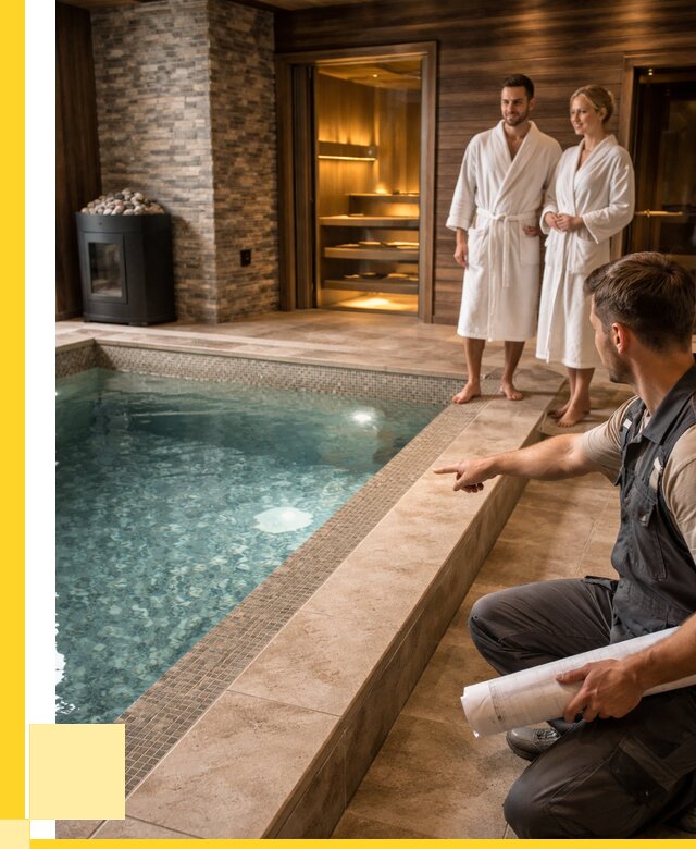 Проект бани с бассейном под ключ в Крымске от 67360 р. | ЭриданКрм