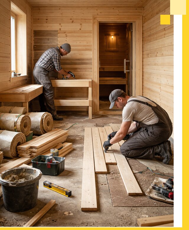 Индивидуальный проект бани с комнатой отдыха под ключ в Крымске