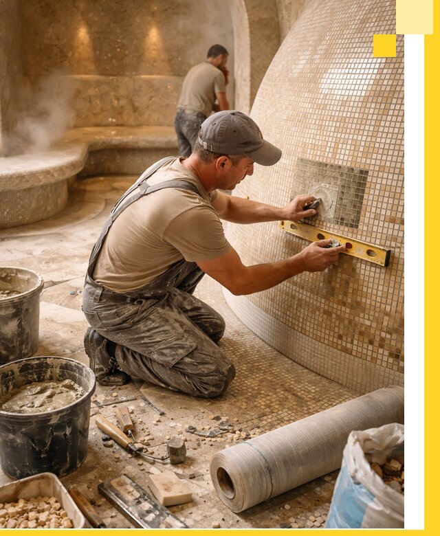 Хамам под ключ в Крымске: проектирование, строительство, отделка