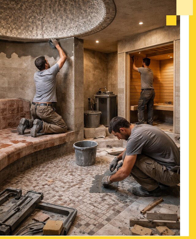 Проект и строительство хамама бани и сауны под ключ в Крымске