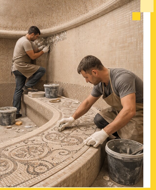 Плитка для хамама в Крымске, укладка, подбор и поставка