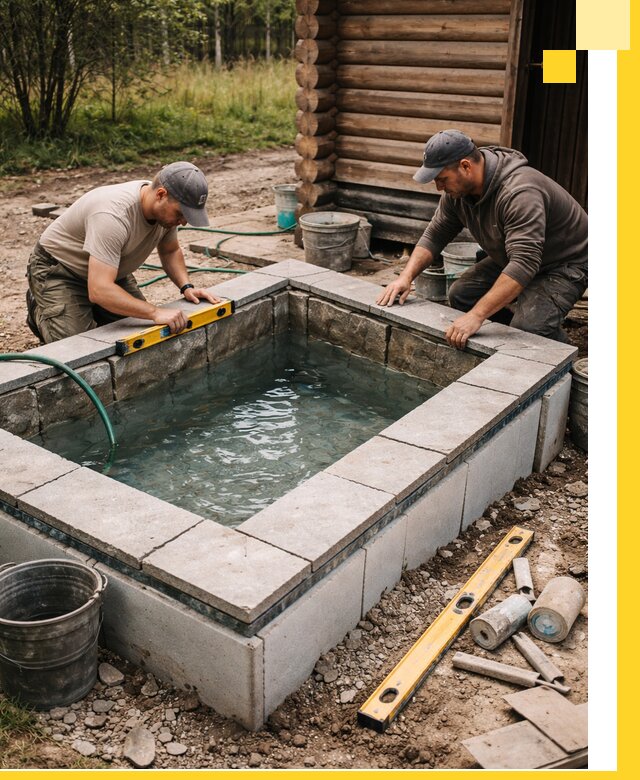 Изготовление и установка холодных купелей под ключ в Крымске